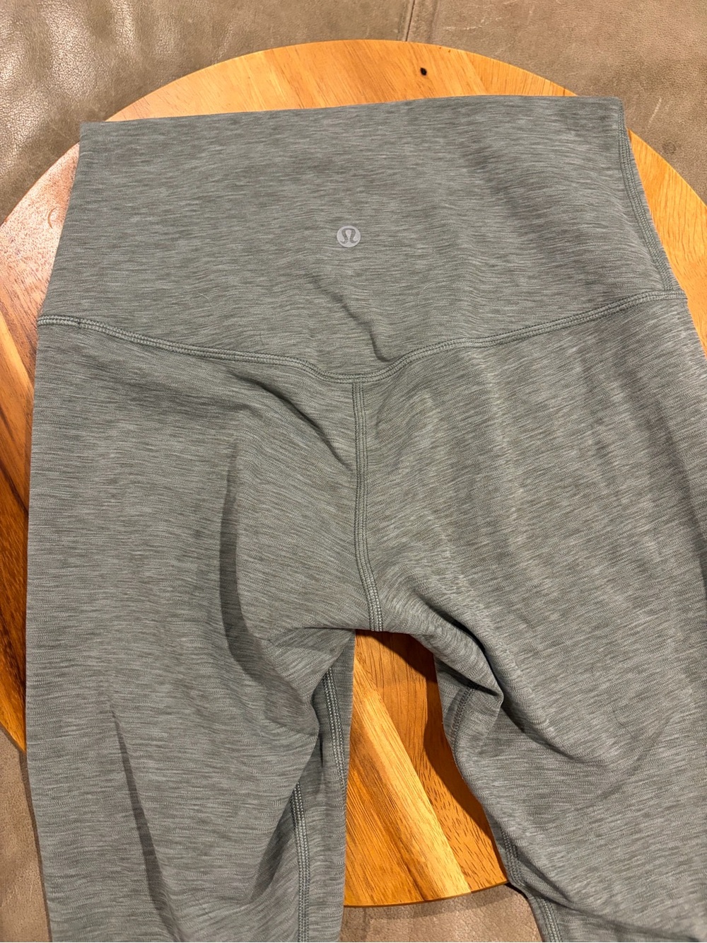 lululemon athletica heather olive align leggings- 3/4 length